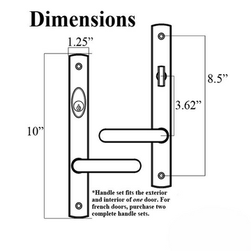 Truth Sentry Lock Handle Set, Contemporary, Painted Over Zinc, White - ACTIVE- BLEMISHED